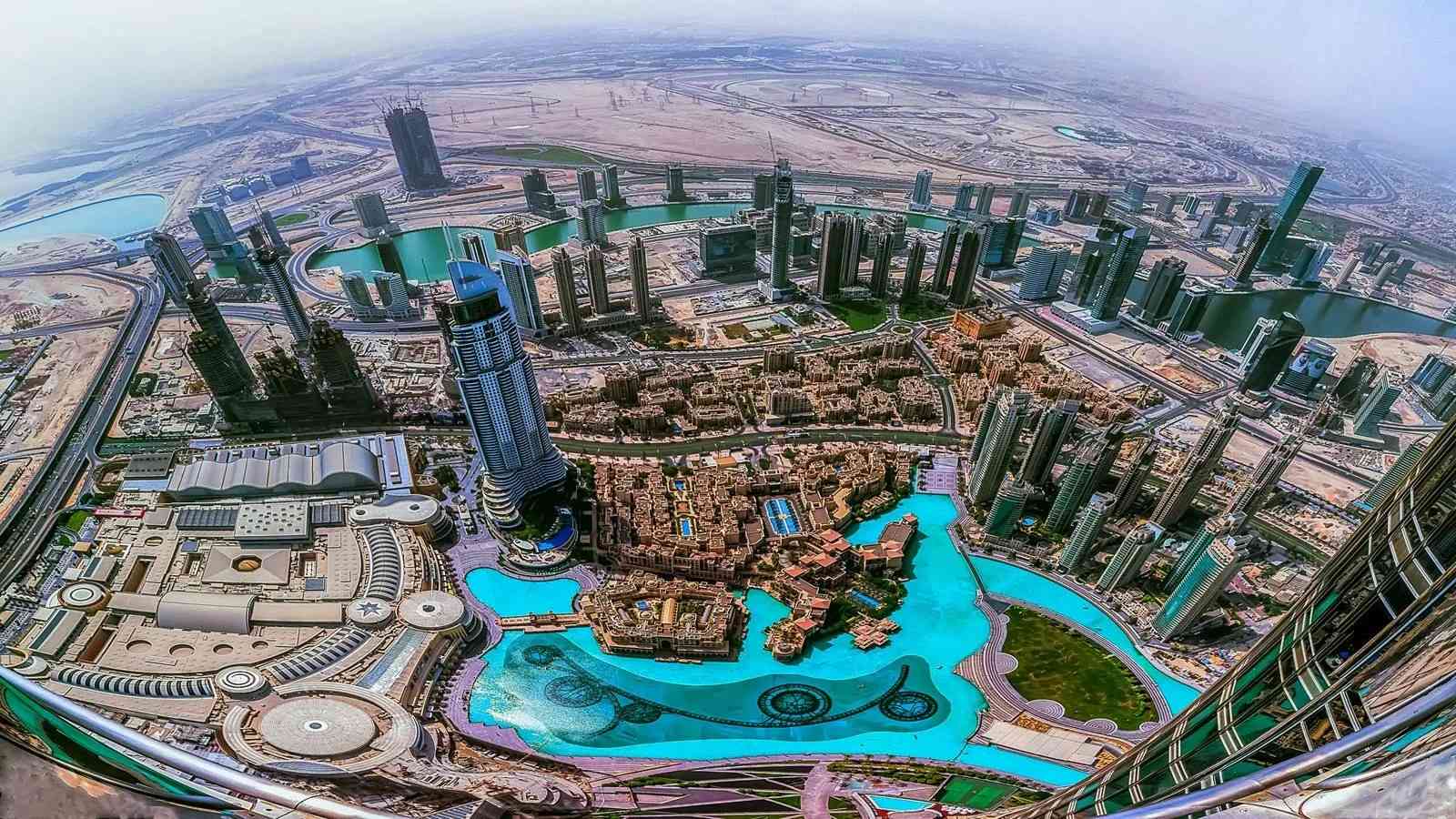 شهر دبی دید از بالا
